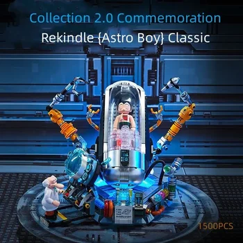1500 шт. Железная Стена Astro Boy Awakening Moment Genaku Модель Робота Второго Поколения Tide Play Building Block Assembly Игрушки