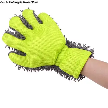 1шт Чистящая перчатка Автомобильные Губки Рукавица из Микрофибры Средство для мытья интерьера и экстерьера