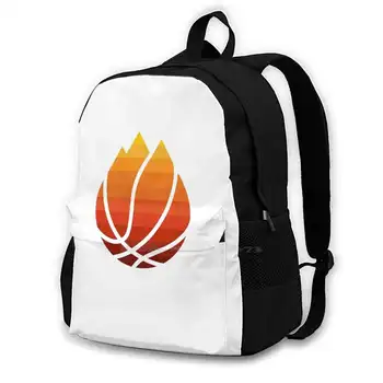 Mountain Ball Sunset 2-Белый Модный рюкзак большой емкости, Дорожные сумки для ноутбука, Солт-Лейк-Сити, баскетбол, Винтажная Ретро Соль