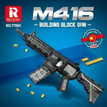 Reobrix 1180 ШТ Строительный Блок M416 Винтовочная Технология Строительный Блок Модель Оружия Кирпичи Игрушки Для Детских Подарков Совместимы С LEGO